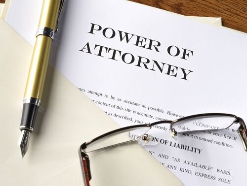 A "Power of Attorney" document