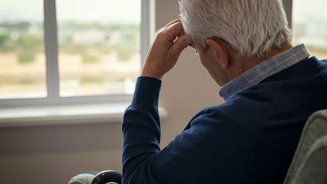 elderly person are under the attentive care of a home health care service.