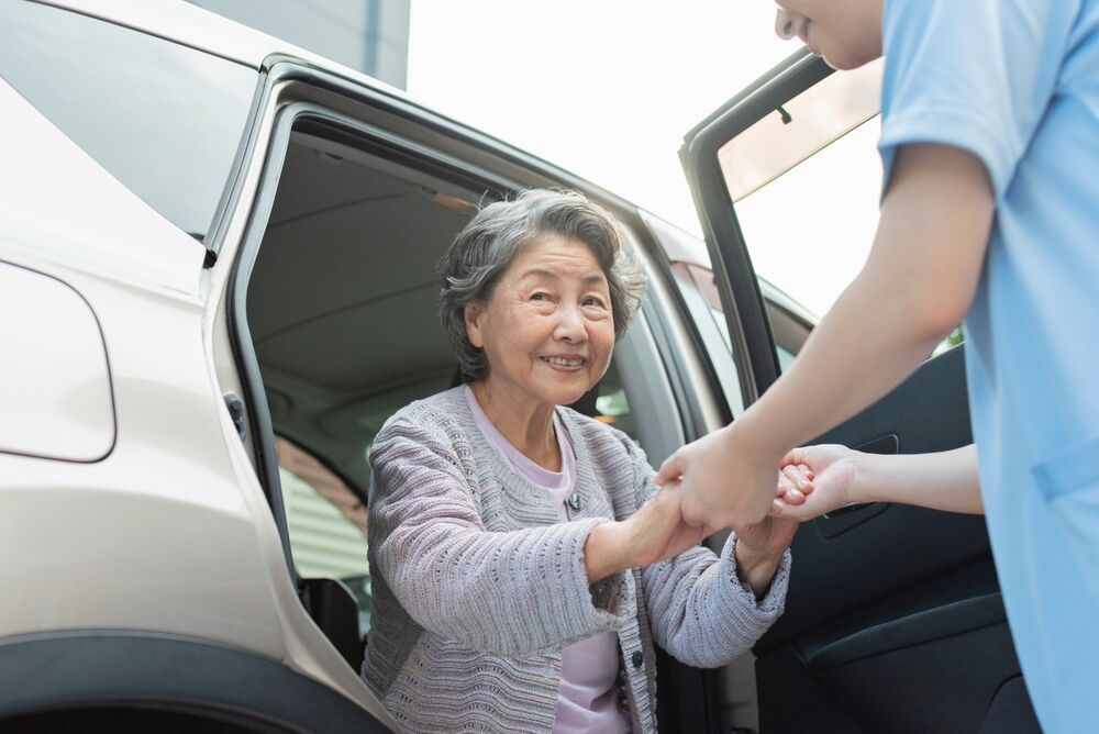 Help for the Elderly Getting in and out of Cars
